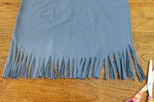 Finished cutting strips