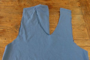 Fold over neckline