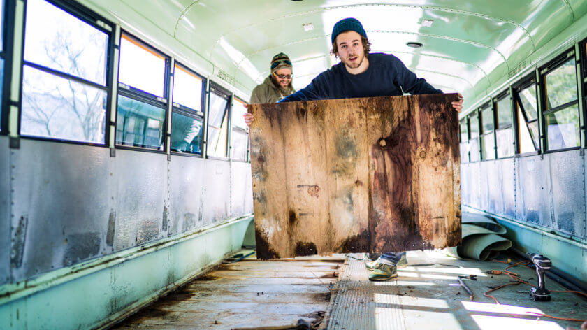 Meet the couple who turned a school bus into a tiny home and road tripped America