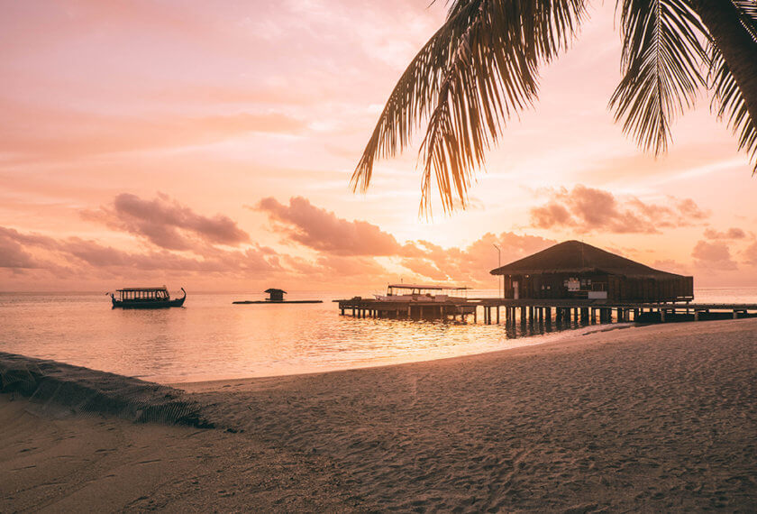 One Night on a Desert Island in the Maldives