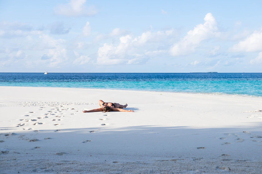 One Night on a Desert Island in the Maldives