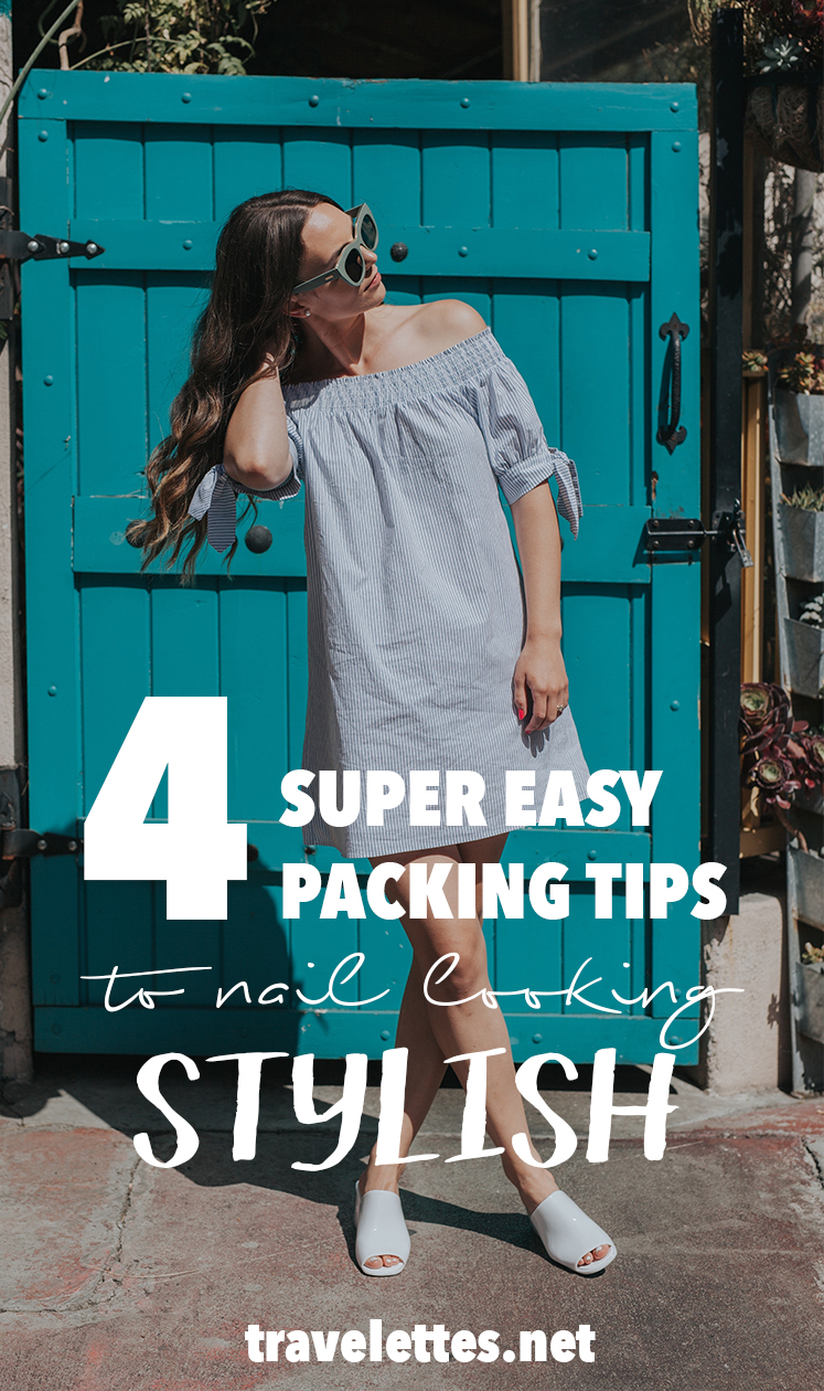 Traveling in style does not mean that you have to lug around tons of luggage and pack your whole wardrobe. Here are 4 super easy tips to travel in style!