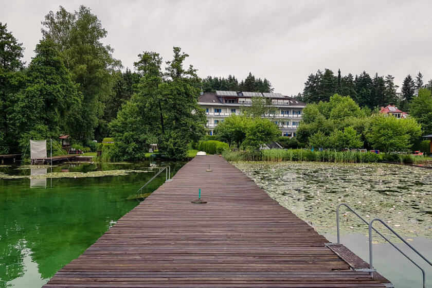 Our hotel's private access to Lake Klopein.