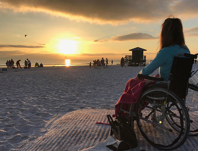 The adventurer who travels the globe in a wheelchair