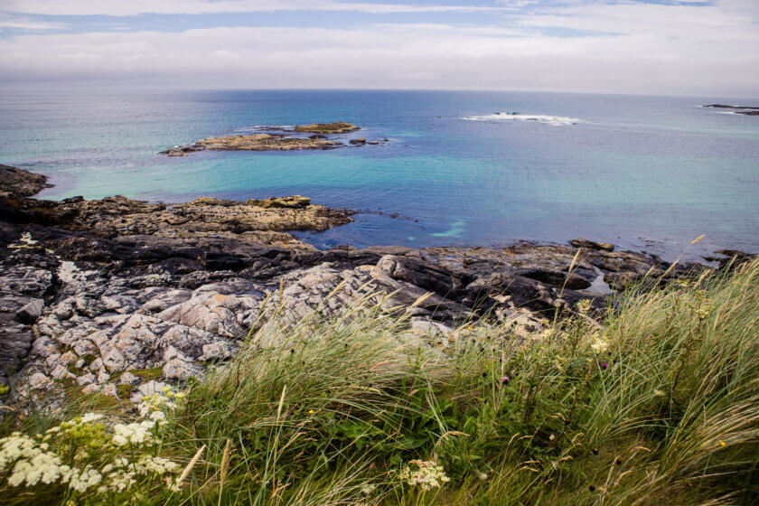 An example of the crystal clear water along the coast of Barra.