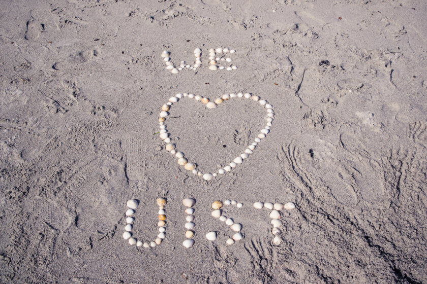 A declaration of love to the Uists on the beach.