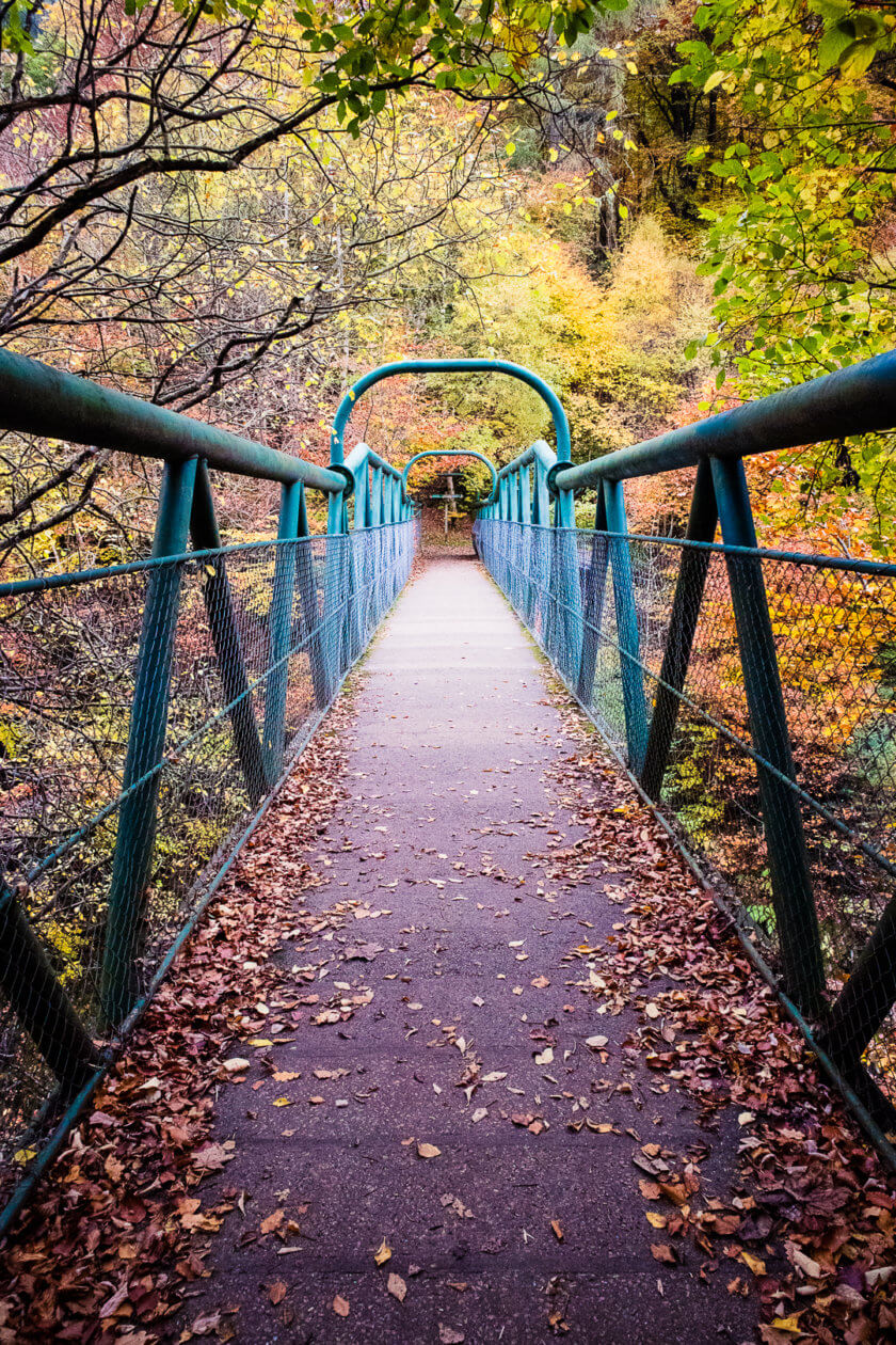 Footbridge over the river Garry.