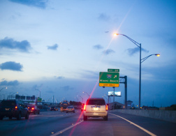 Driving through Miami
