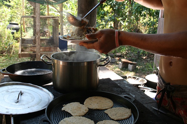 Making tortillas from scratch in Costa Rica