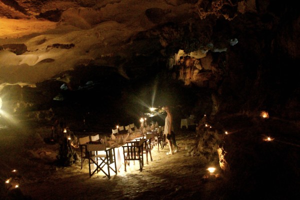 dinner in cave