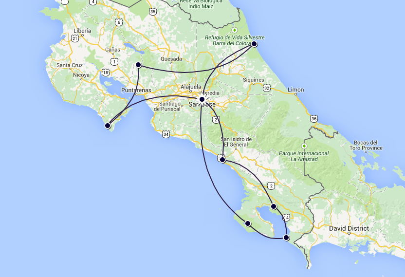The Travelettes Itinerary - Costa Rica in one Month