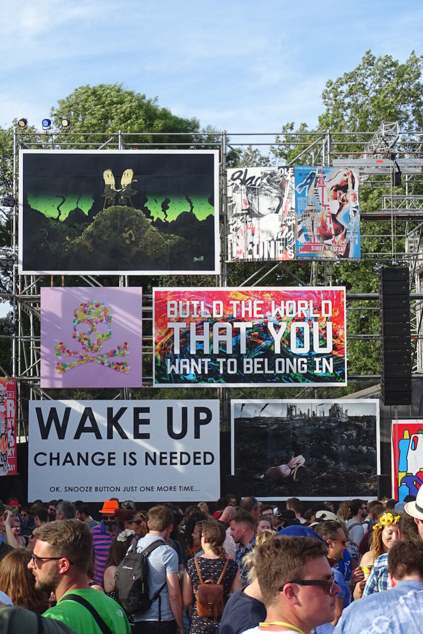 Glastonbury festival in England is so much more than just a music festival - it has an important message and should be experienced with all the senses!